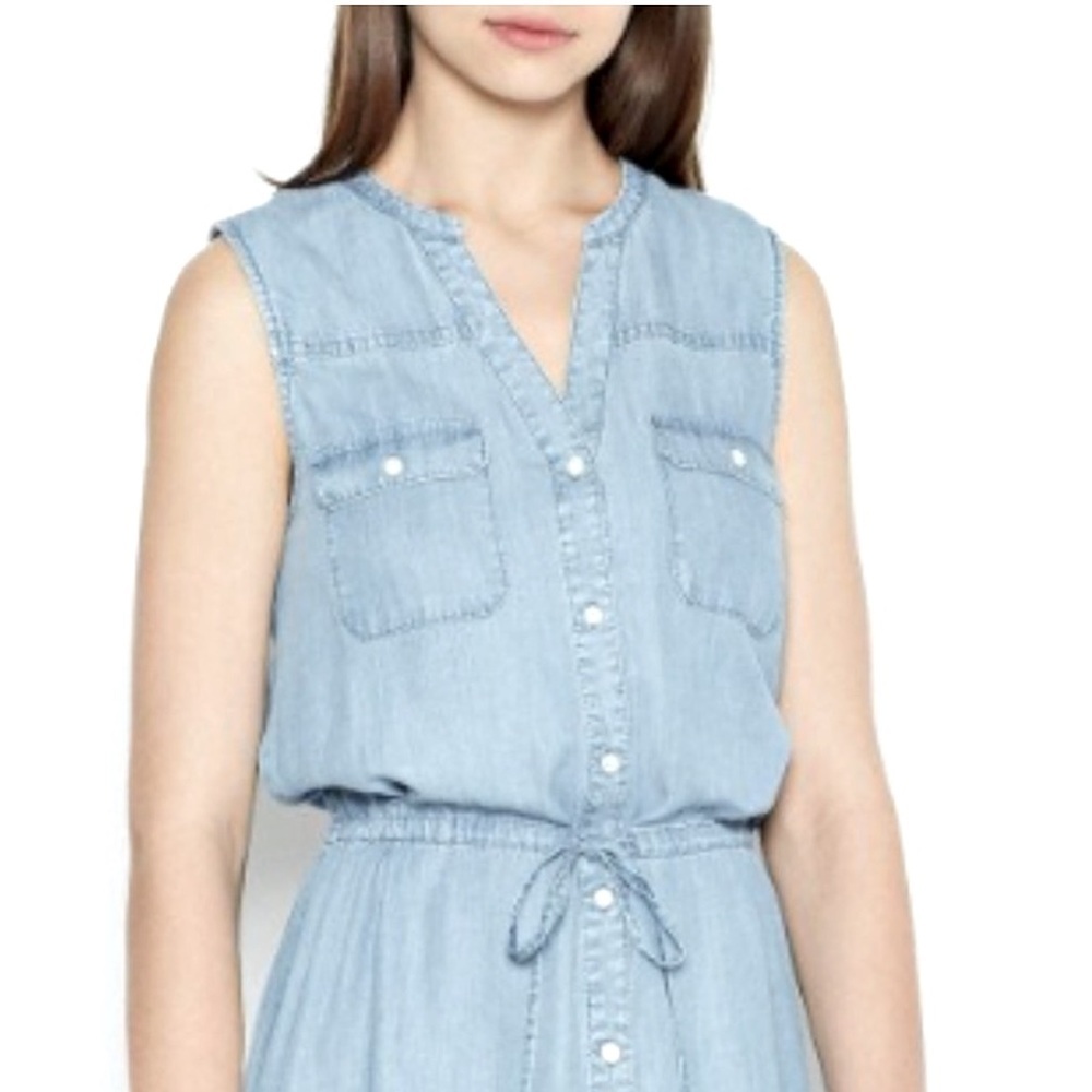 Soft Joie Sleeveless Chambray Mini Dress